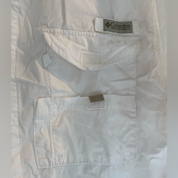 Men’s Colombia Performance Cotton Shirt White Sz L - Picture 3 of 8